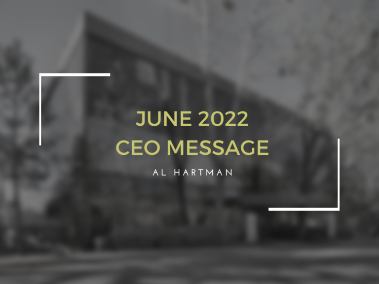 Al Hartman CEO message
