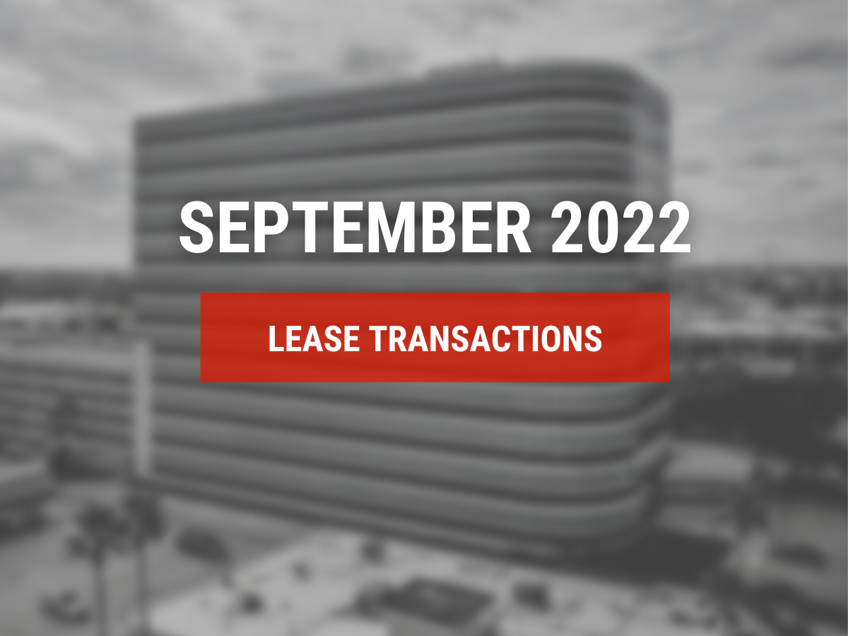 Lease Transactions: September 2022